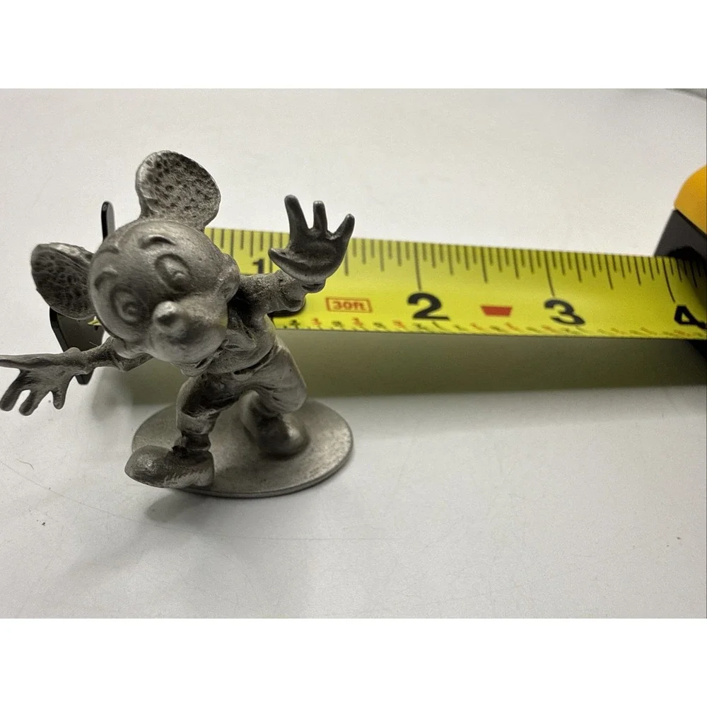 Vintage Mickey Mouse Hudson Pewter Figurine Walt Disney Miniature Collectible